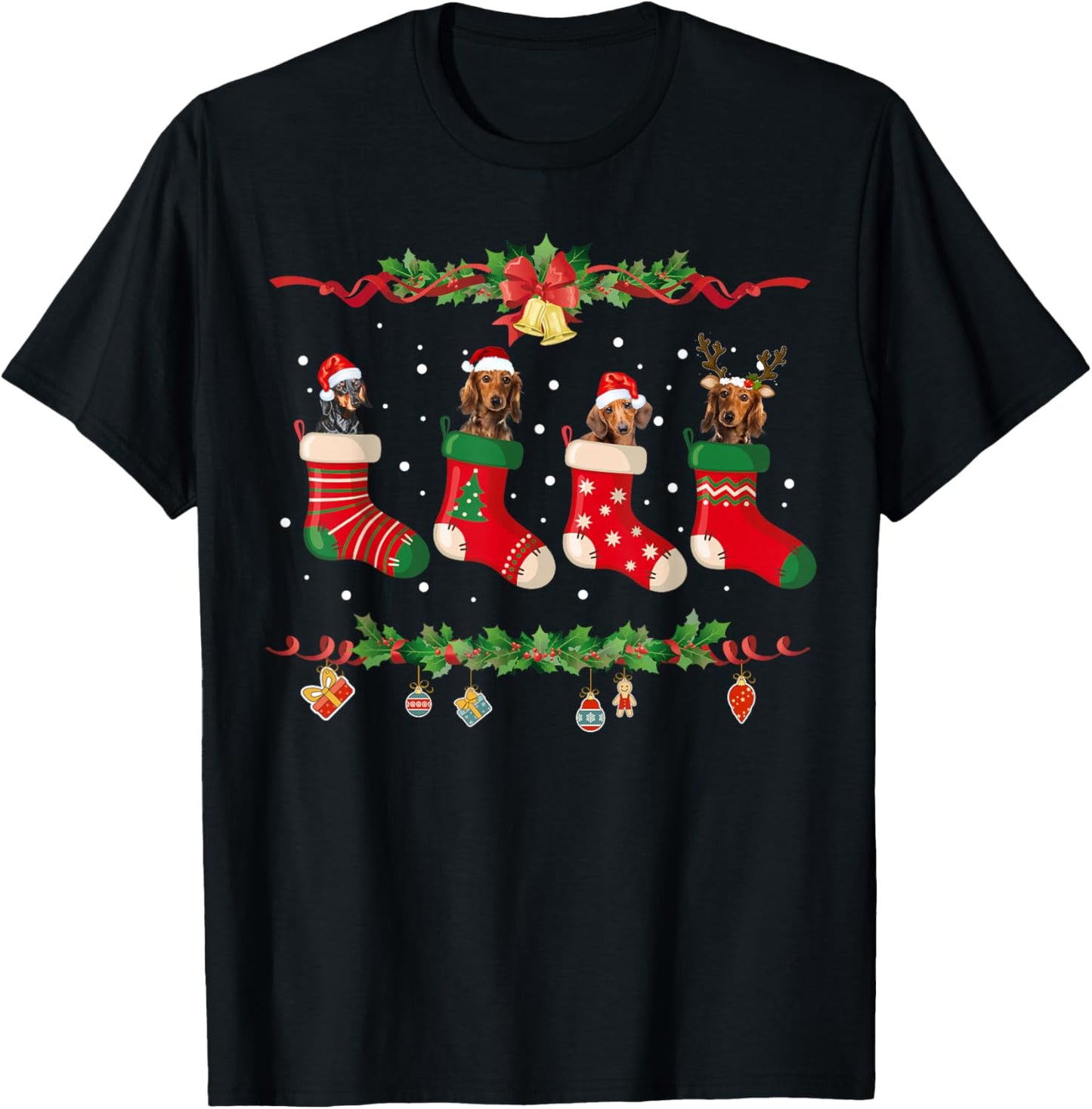 Dachshund Christmas Shirt Stocking Dog Xmas Sweater