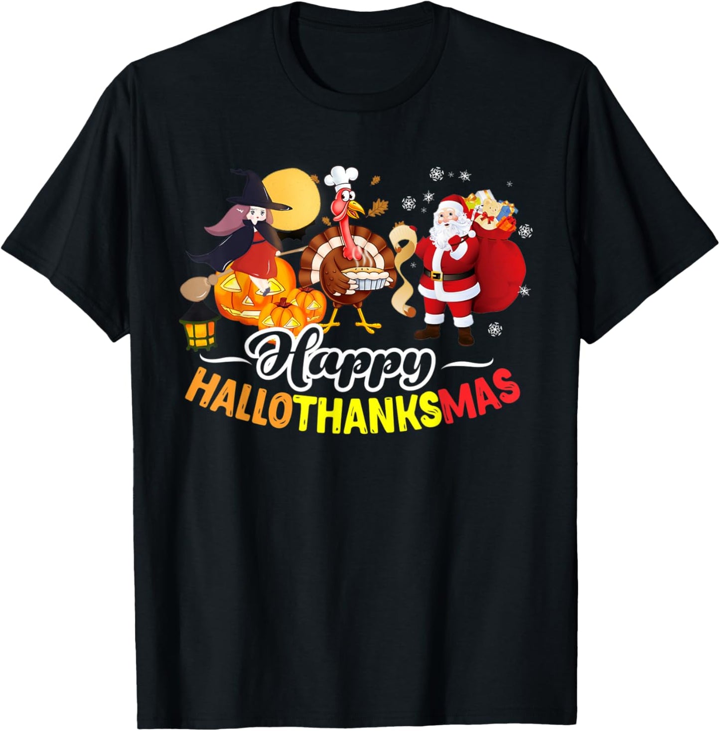 Hallo Thanks Mas Shirt Halloween Turkey Thanksgiving Xmas