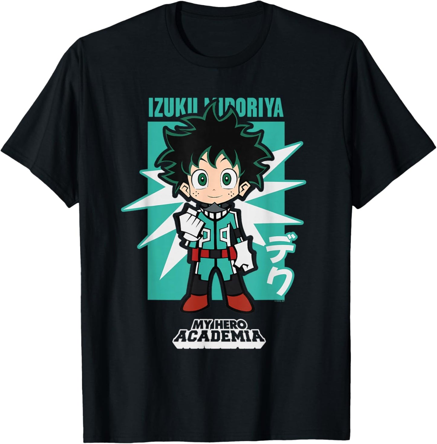 My Hero Academia Chibi Deku Kanji and Starburst Anime
