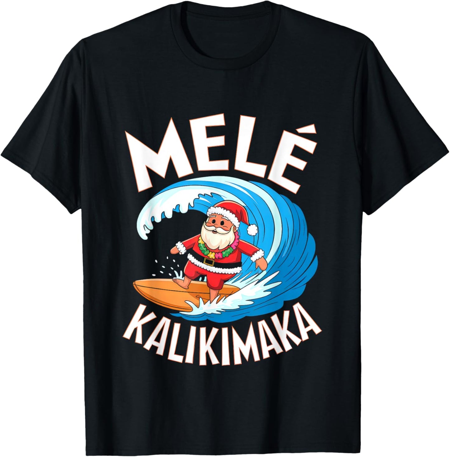 Mele Kalikimaka Surfing Santa Xmas