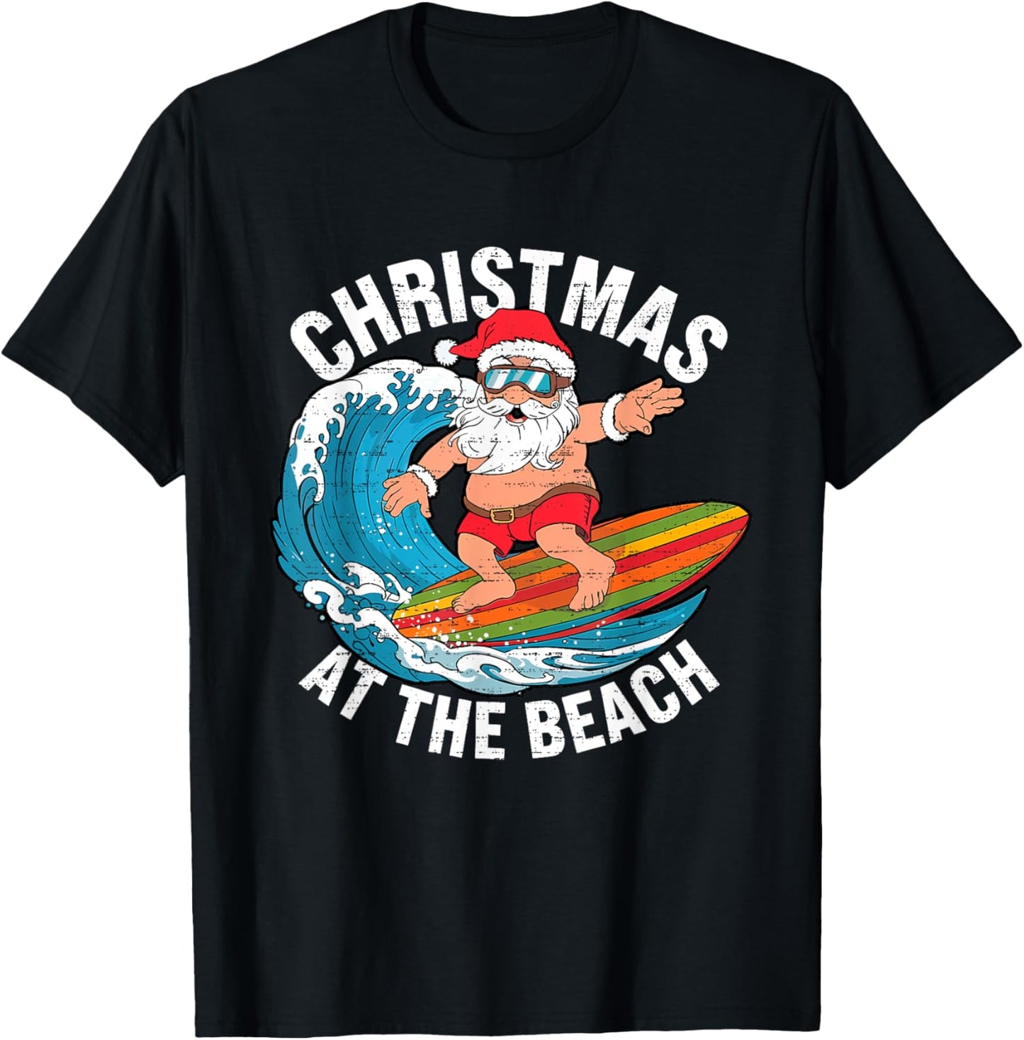 Funny Santa Surfing Christmas In July Xmas Summer Christmas
