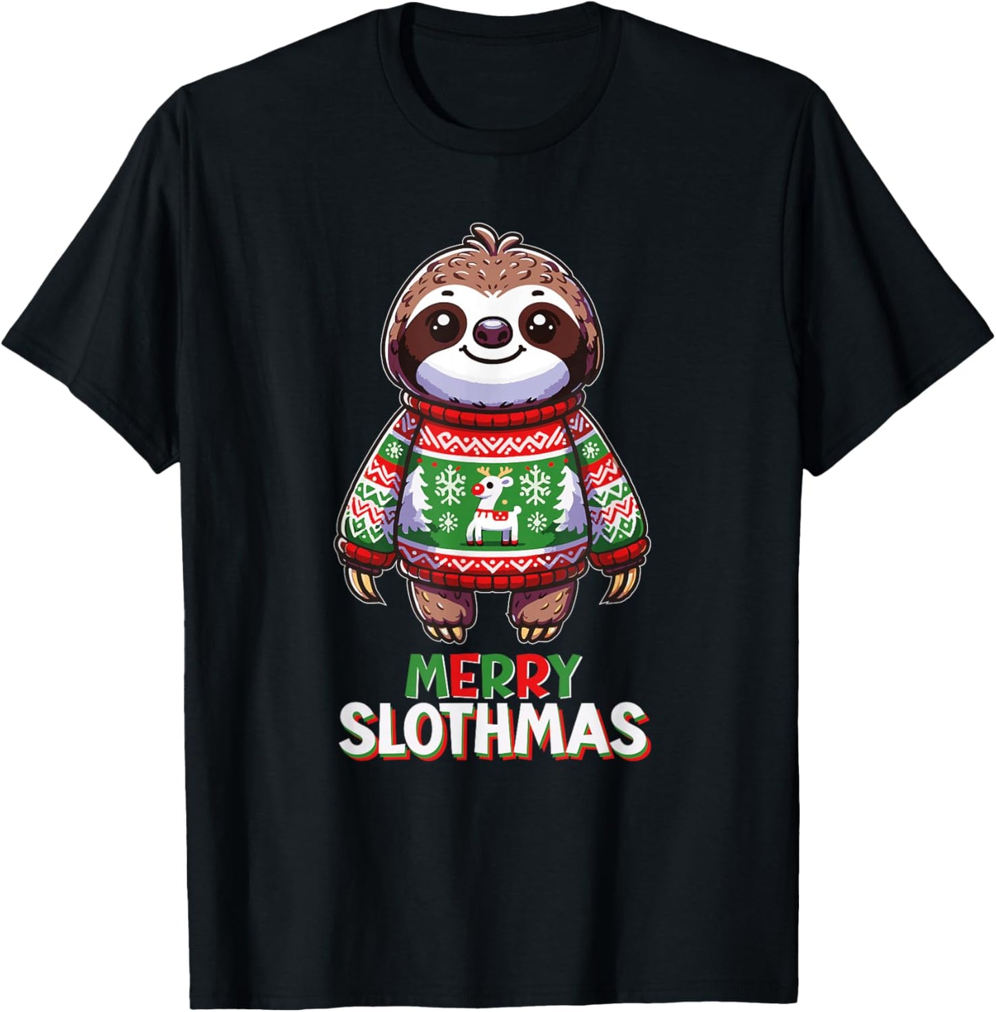 Merry Slothmas Santa Christmas Sloth Sweater Xmas Holiday