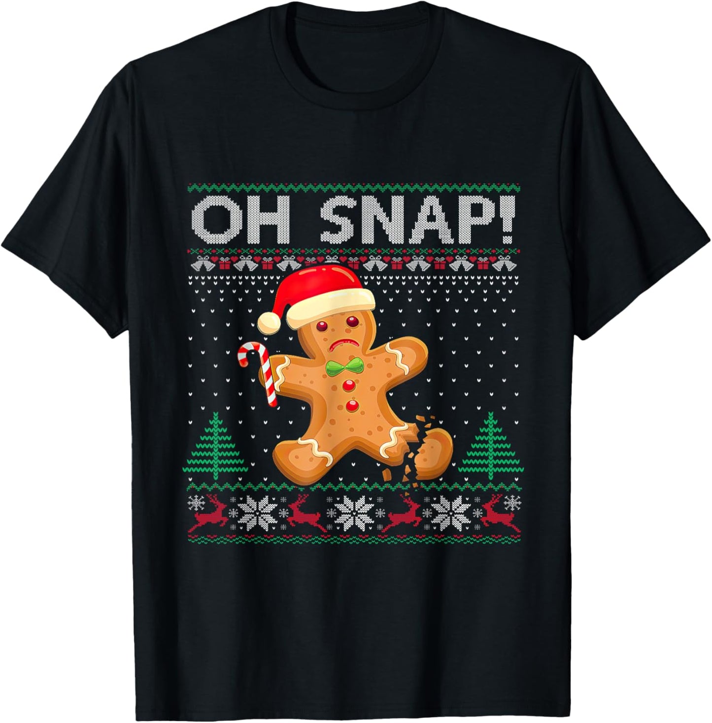 Oh Snap Gingerbread Man Christmas Xmas Ugly Holiday Pajamas