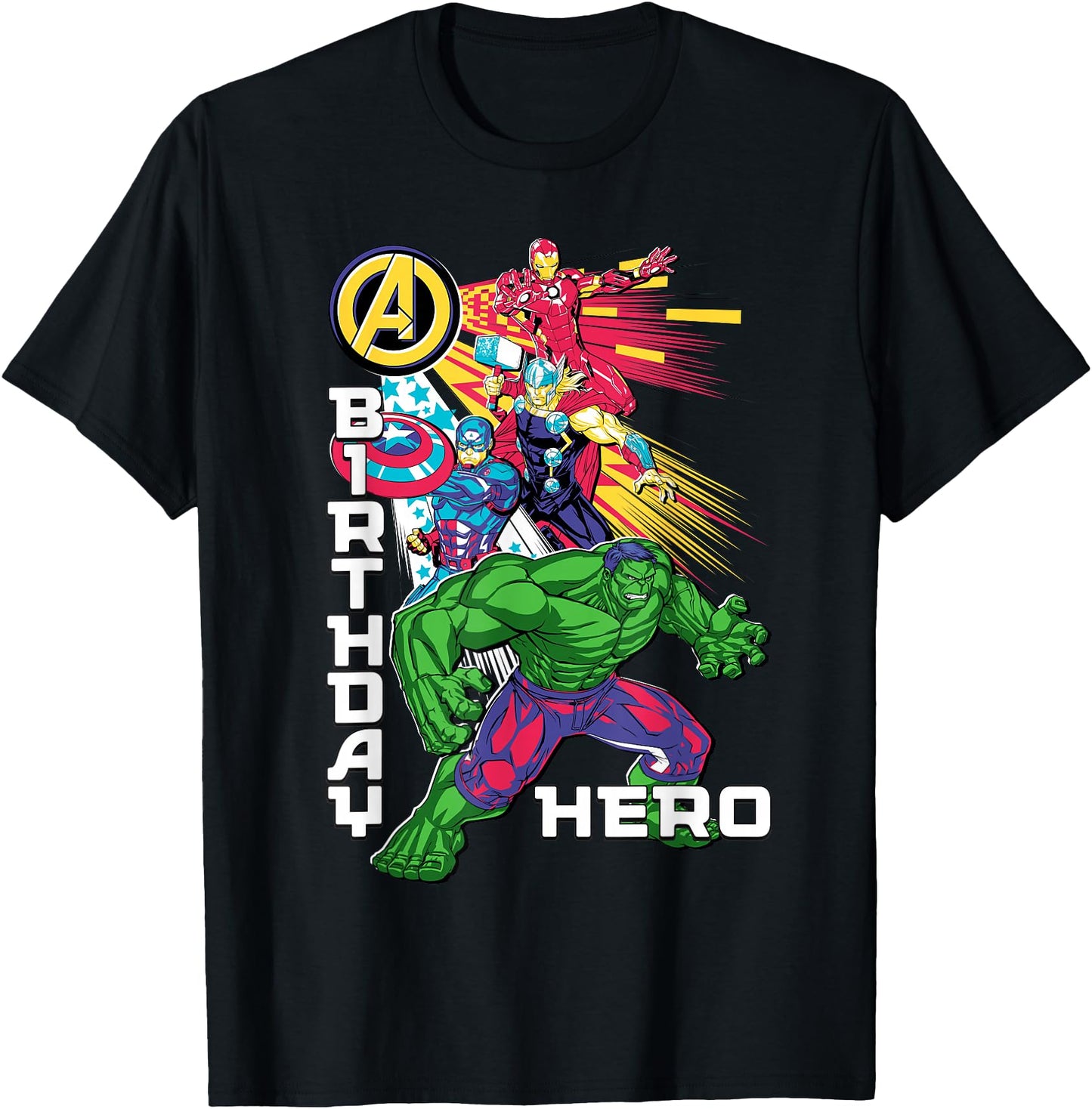 Marvel Super Heroes Avengers Team & Logo Birthday Hero