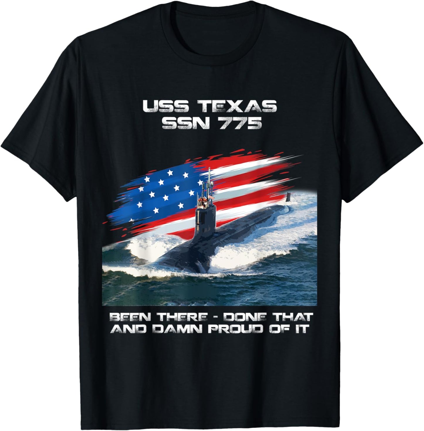 USS Texas SSN-775 American Flag Submarine Veteran Xmas