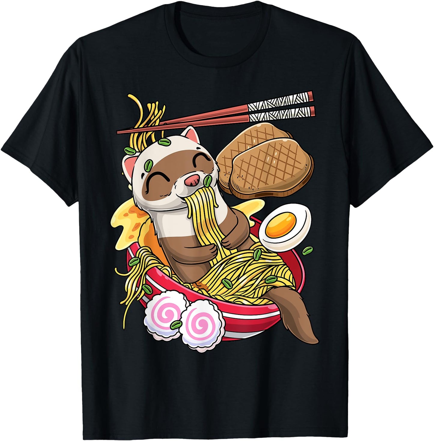 Kawaii Ferret Ramen Noodles Japanese Food