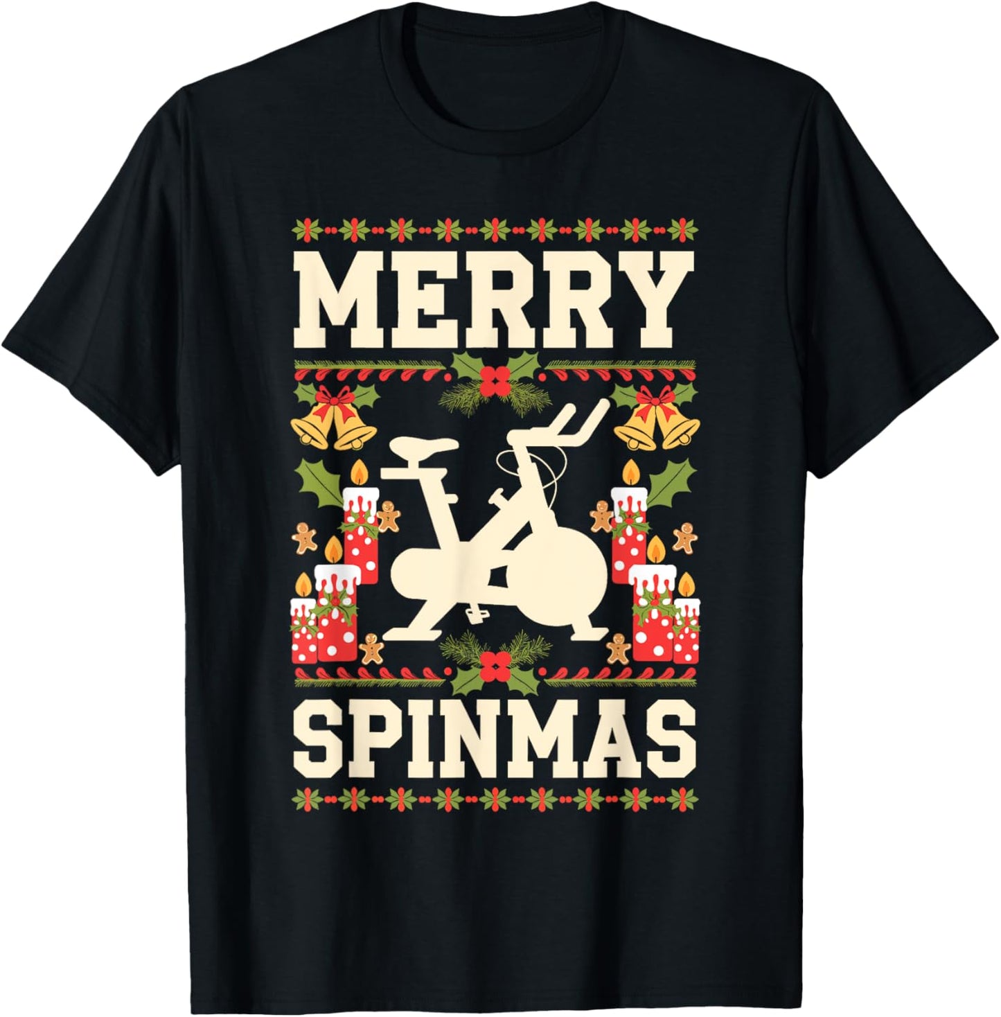 Merry Spinmas Spin-Bike Ugly Christmas Xmas Party
