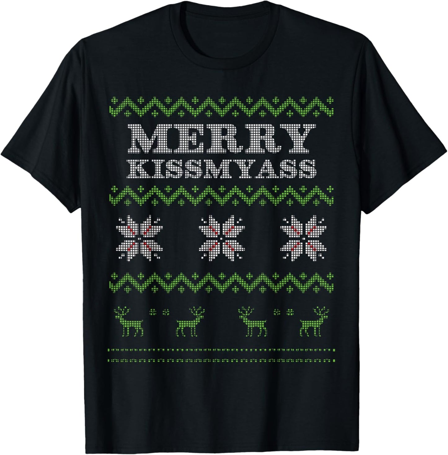 MERRY KISSMYASS Ugly Sweater Christmas XMAS Shirts
