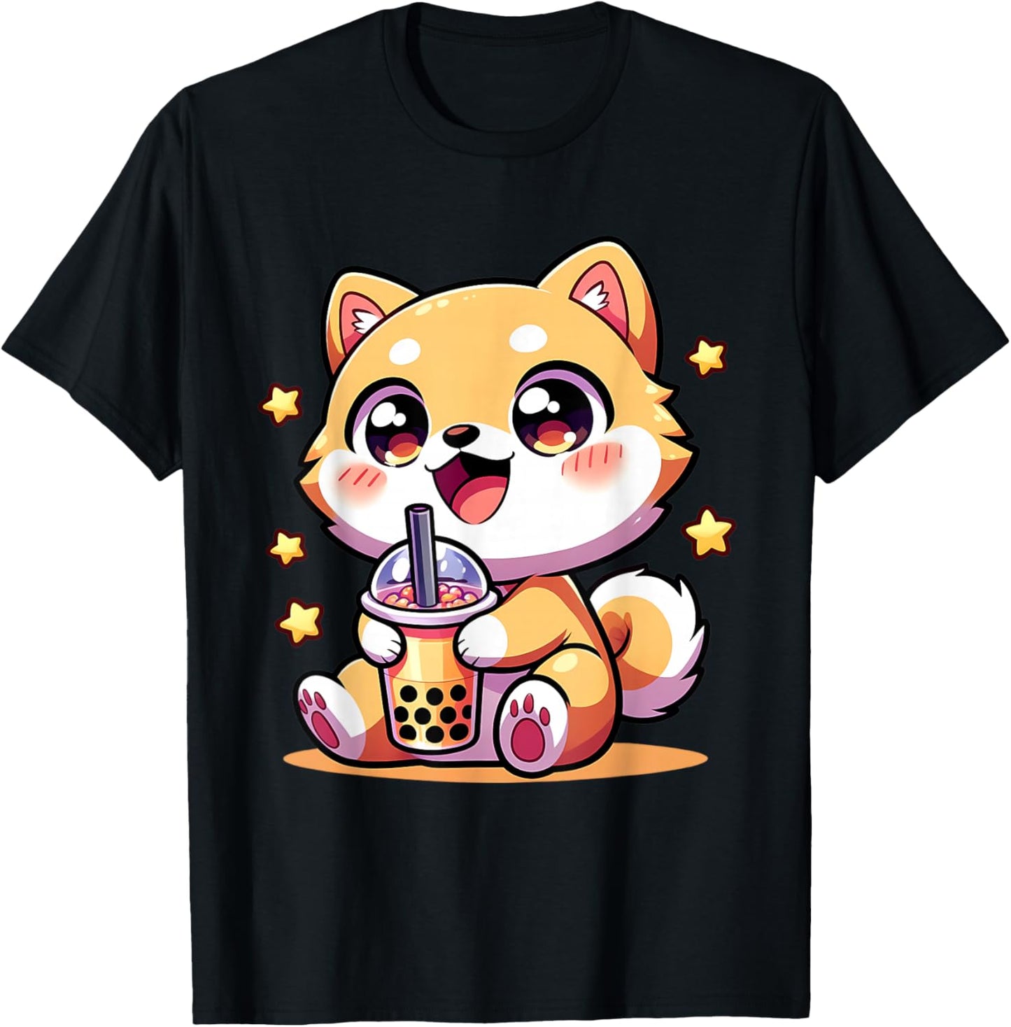 Kawaii Shiba Inu Dog Bubble Tea Anime Chibi