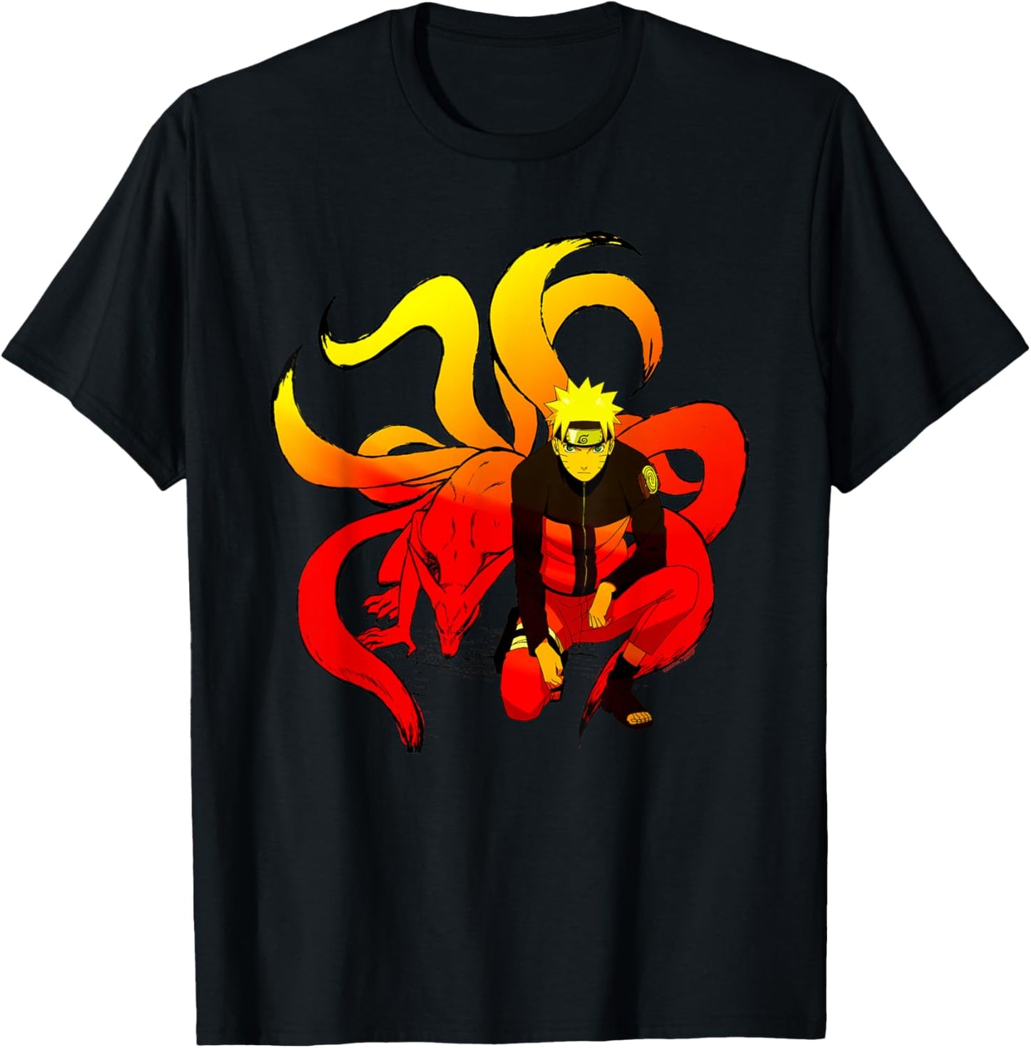 Naruto Shippuden Naruto and 9 Tails Short Sleeve