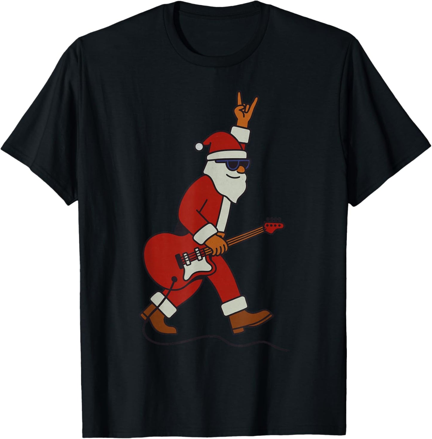 Christmas Rock Guitar Funny Rocking Santa Xmas