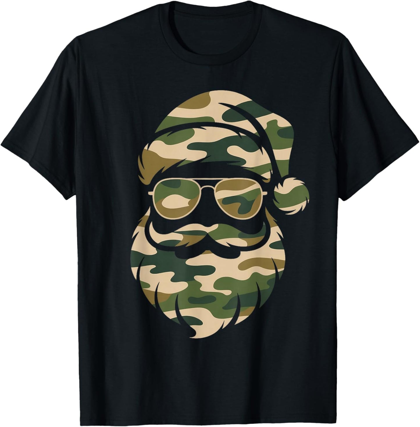 Vintage Santa Face Camouflage Christmas Xmas Camo Men Boys