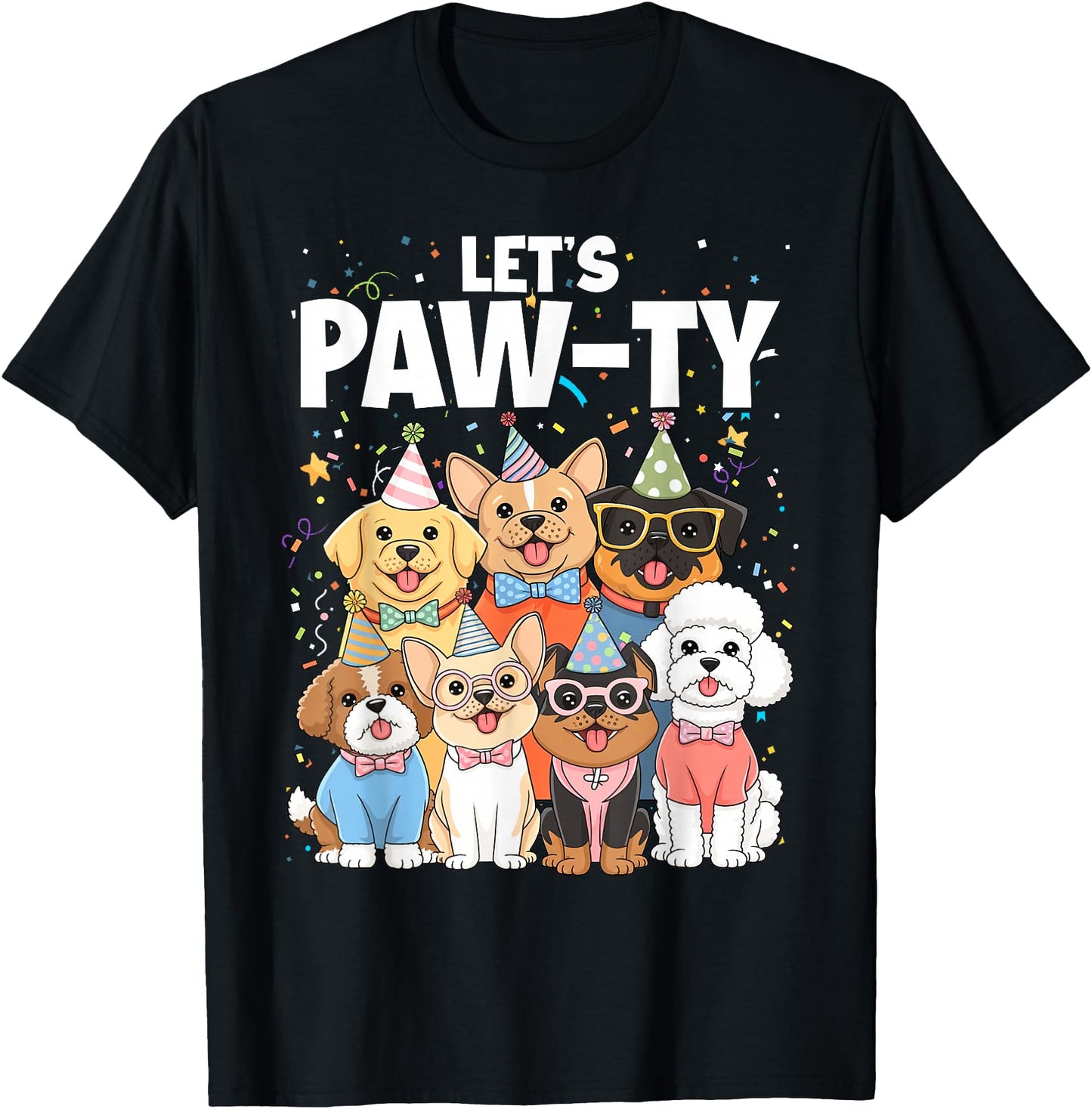 Dog Mom Birthday Dog Bday Boy Girl Let's Pawty Birthday
