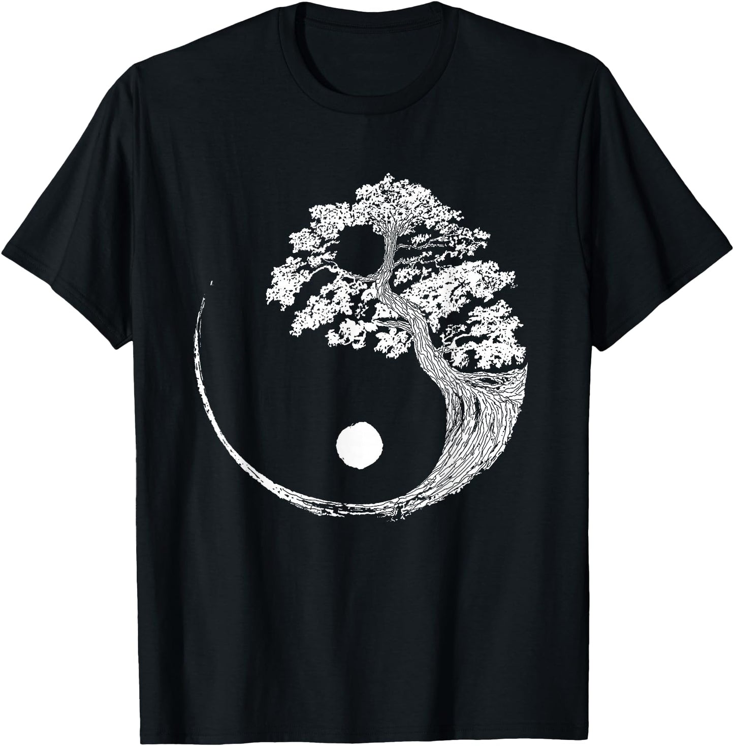 Yin Yang Bonsai Tree Japanese Buddhist Zen T-Shirt