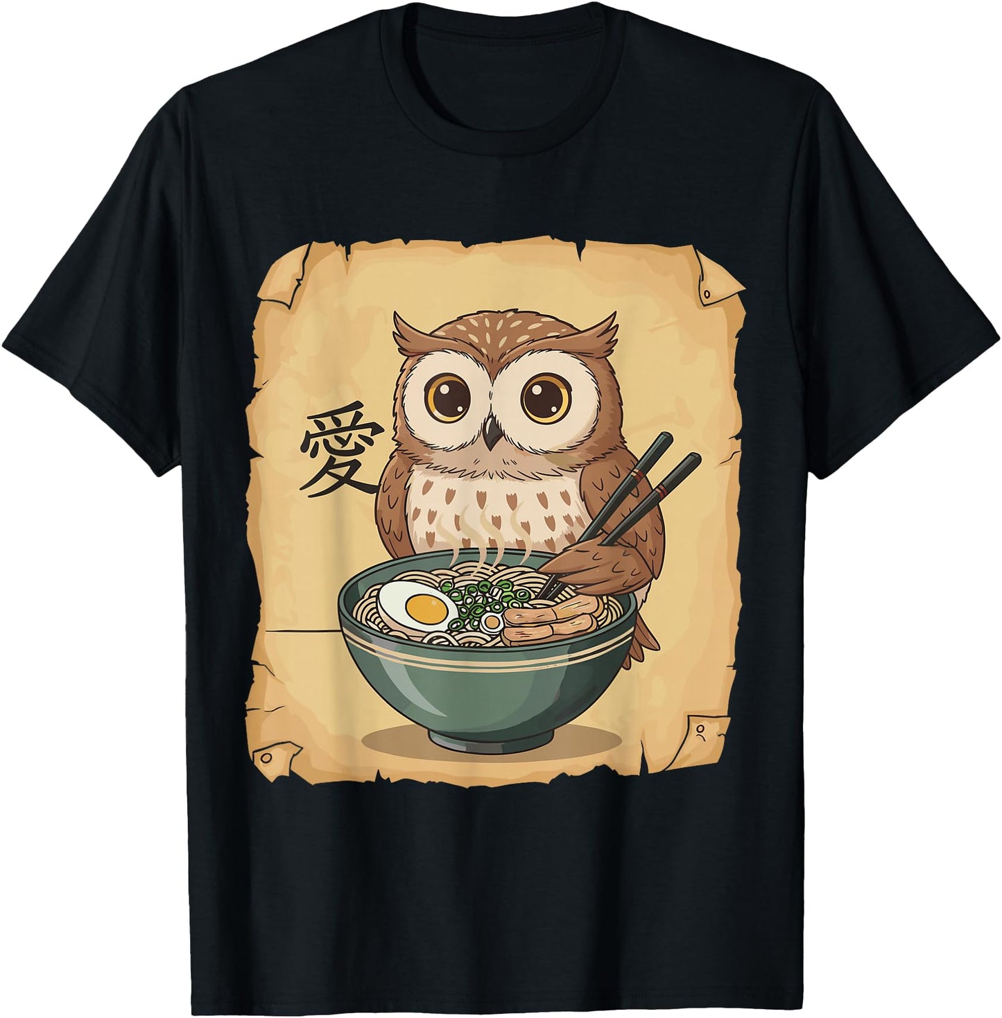 Ramen Owl Noodle Kawaii Lover Japanese Funny Graphic
