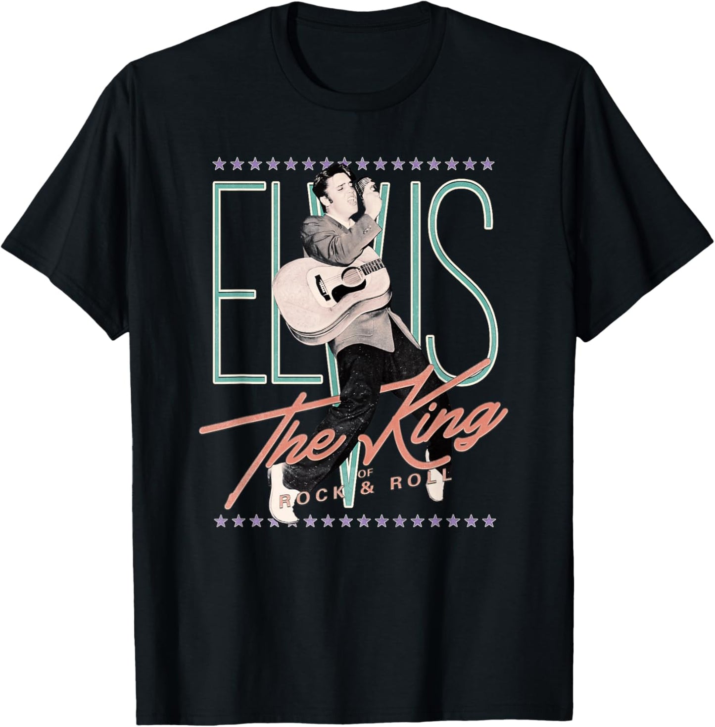 Elvis Presley Vintage T-Shirt - Classic Fit, Crew Neck, Short Sleeve, Black