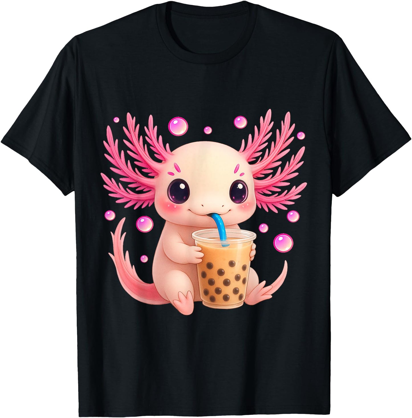 Axolotl Bubble Boba Tea Anime Cute Kawaii Teen Girls
