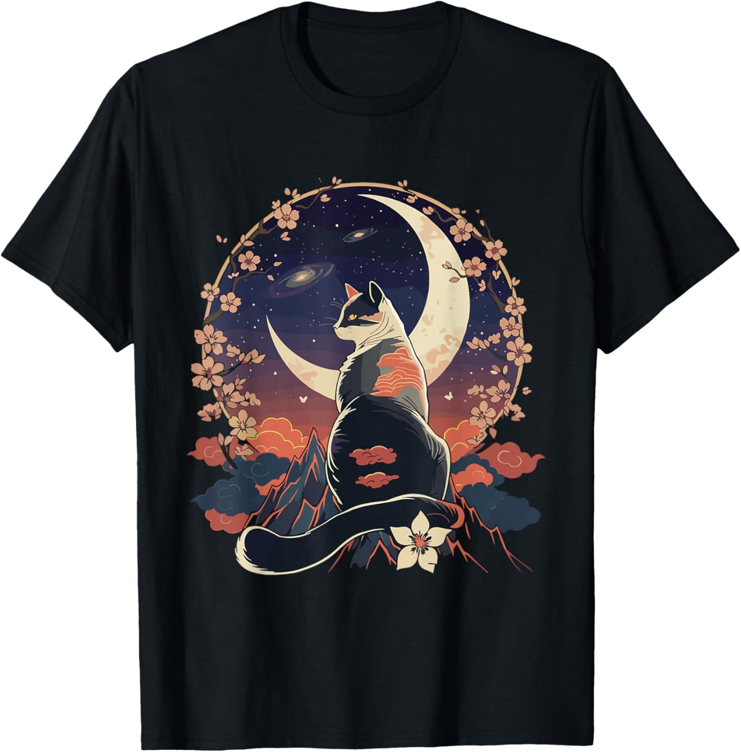 Kawaii Cat Japanese Anime T Shirts Men Women Kids