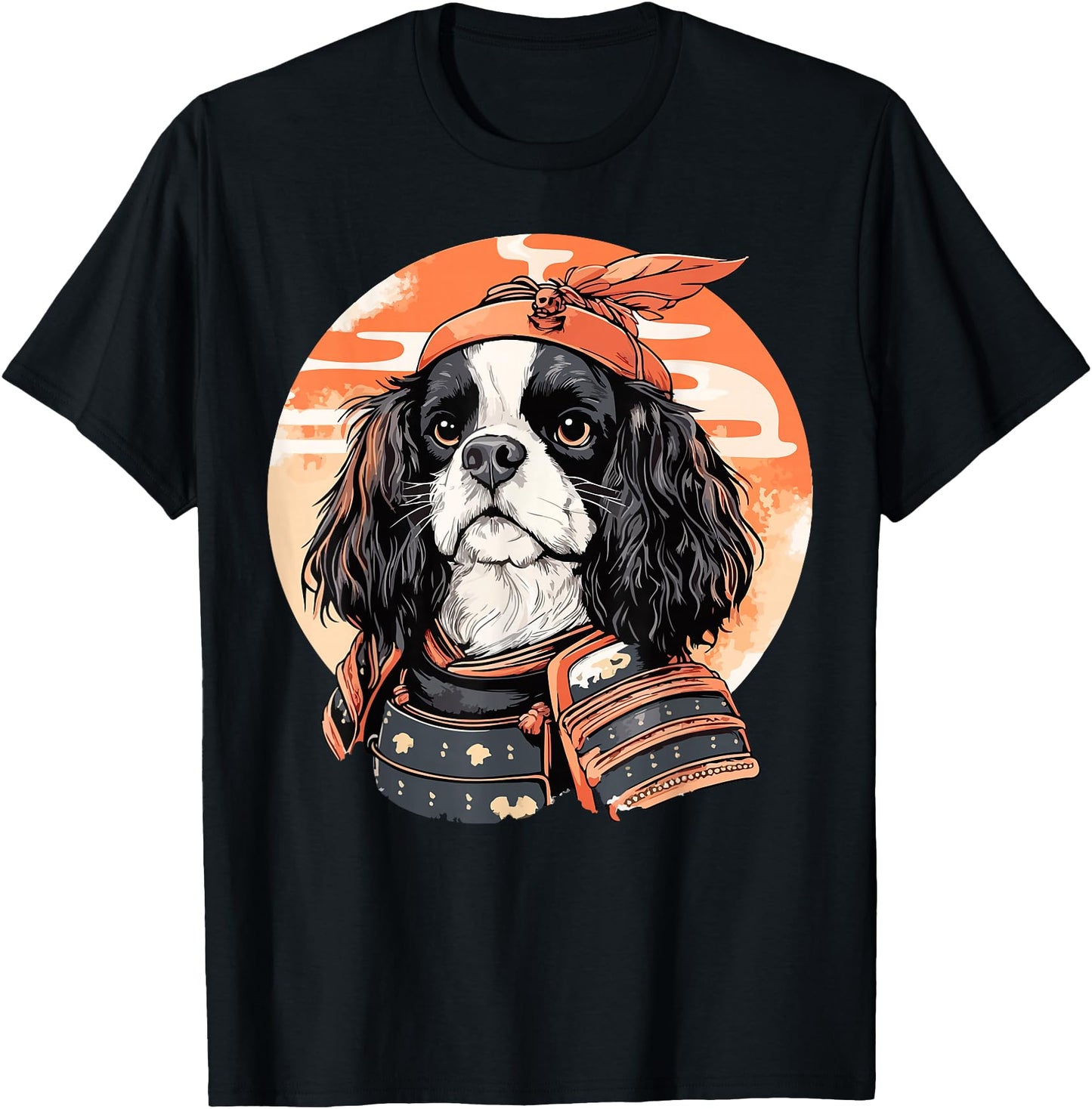 Samurai Cavalier King Charles Spaniel Dog Japanese Ukiyo-e