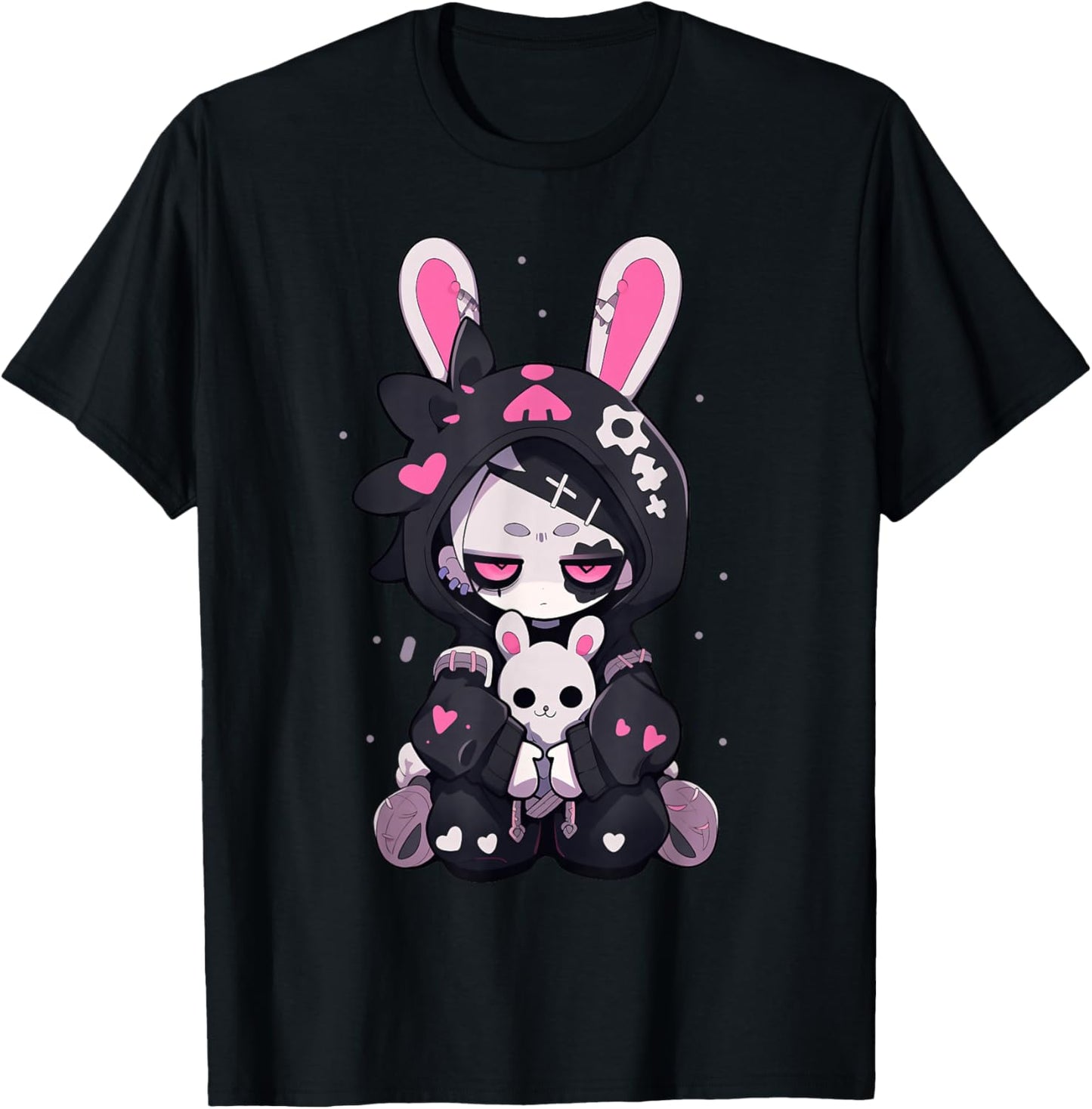Goth Bunny Anime Girl Cute E-Girl Gothic Outfit Grunge