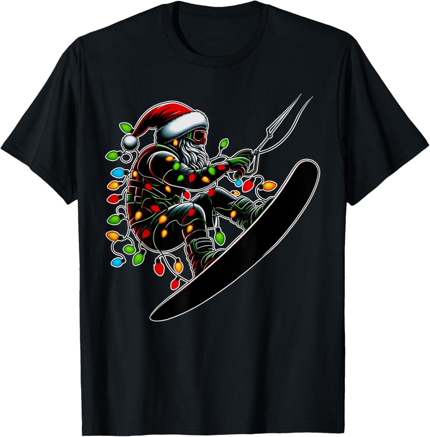 Wakeboarding Santa Claus Wakeboarder Christmas Hat Xmas