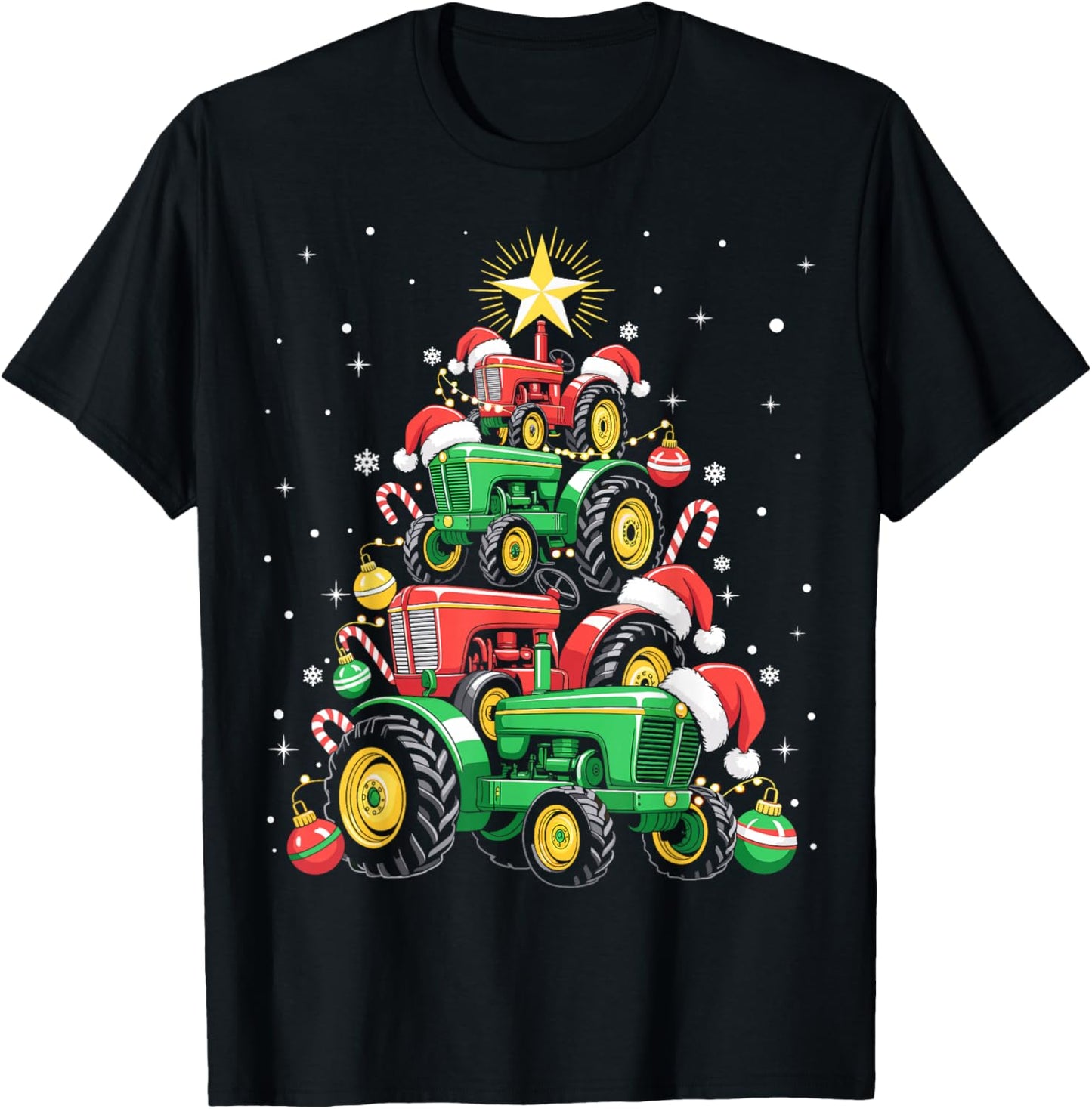 Funny Xmas Lights Ornaments Tractor Christmas Tree