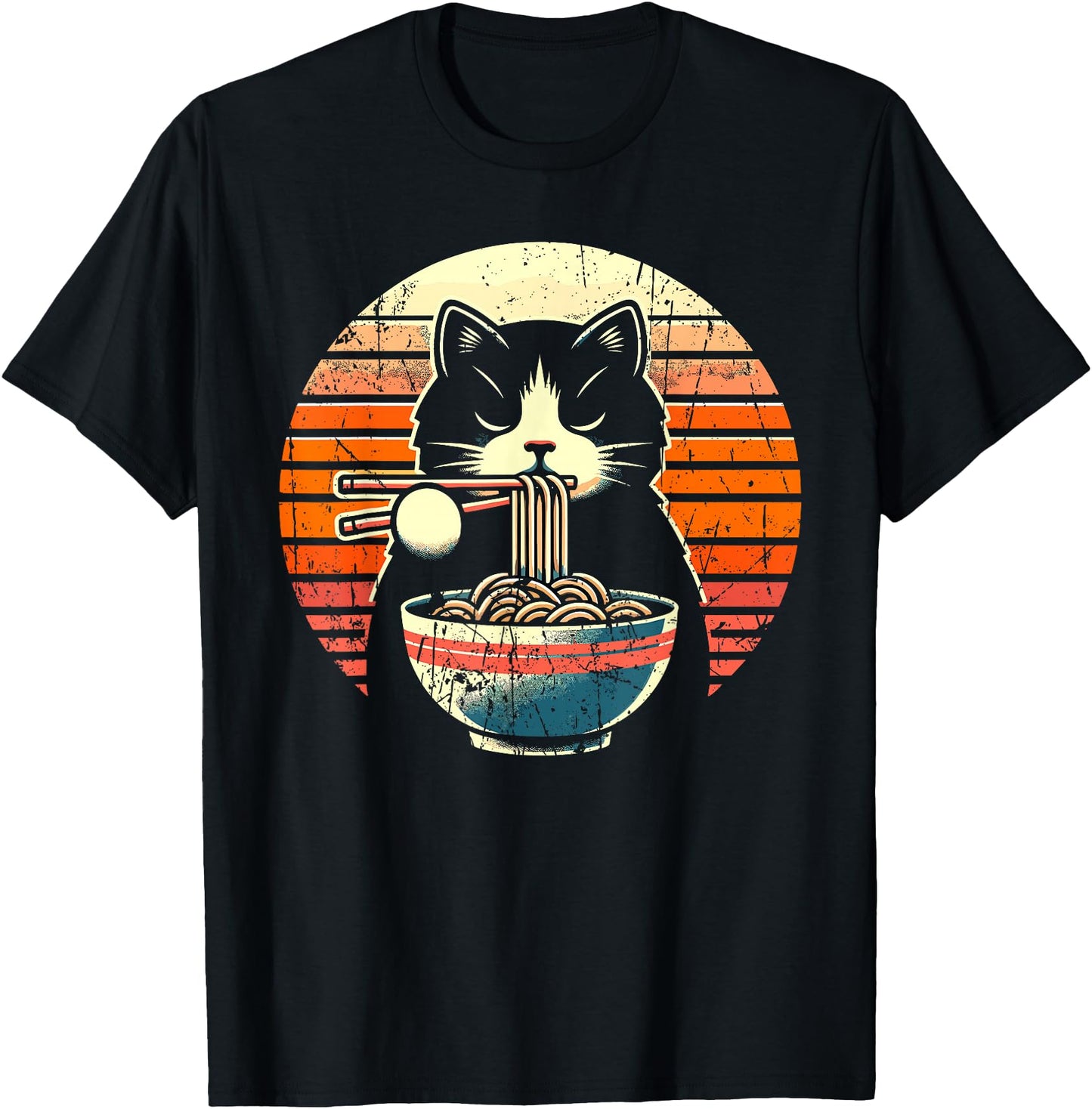 Anime Ramen Cat Retro Japanese Noodles Kawaii Cat