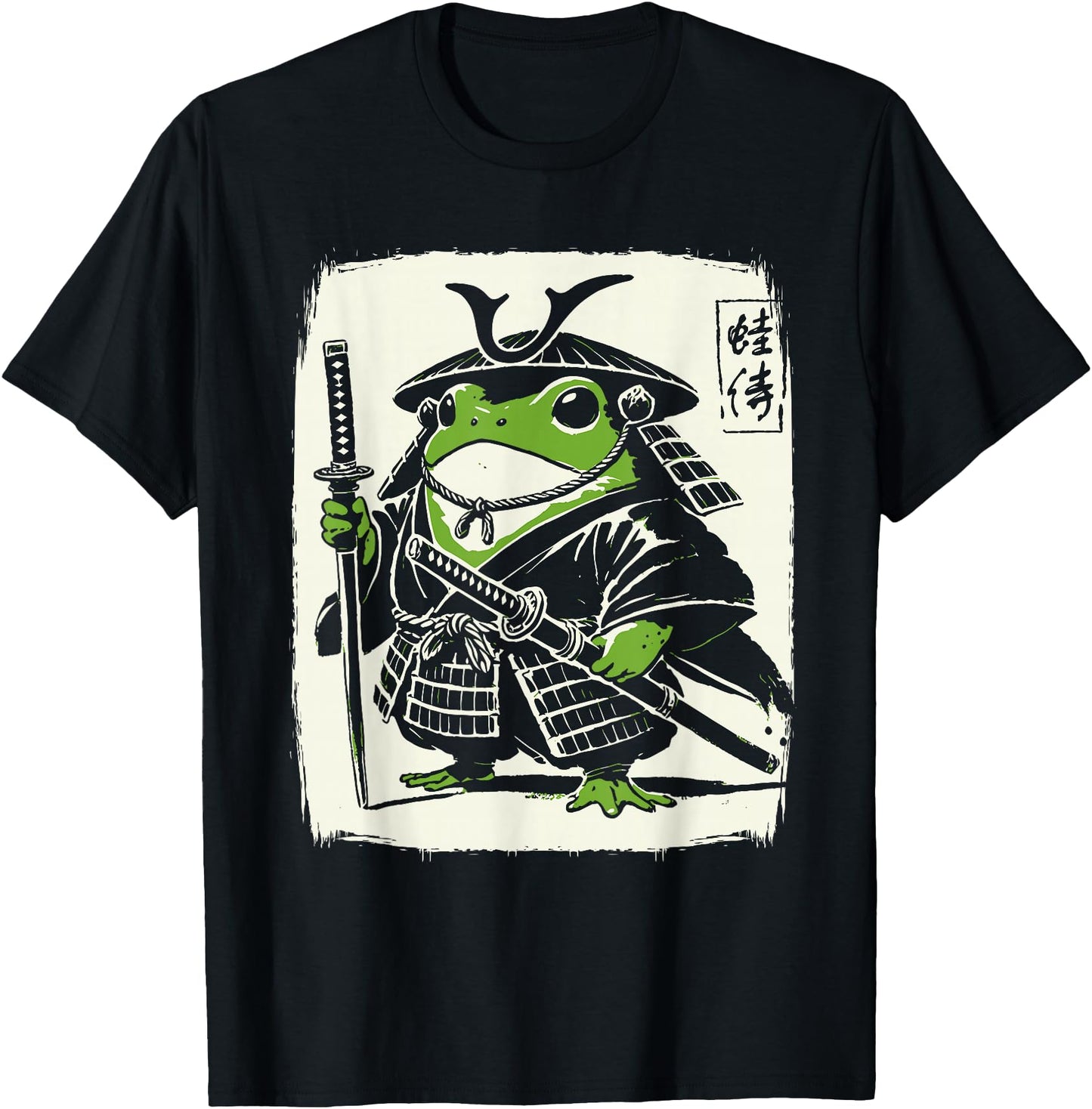 Vintage Samurai Frog Ukiyo-e Graphic Japanese Anime Art