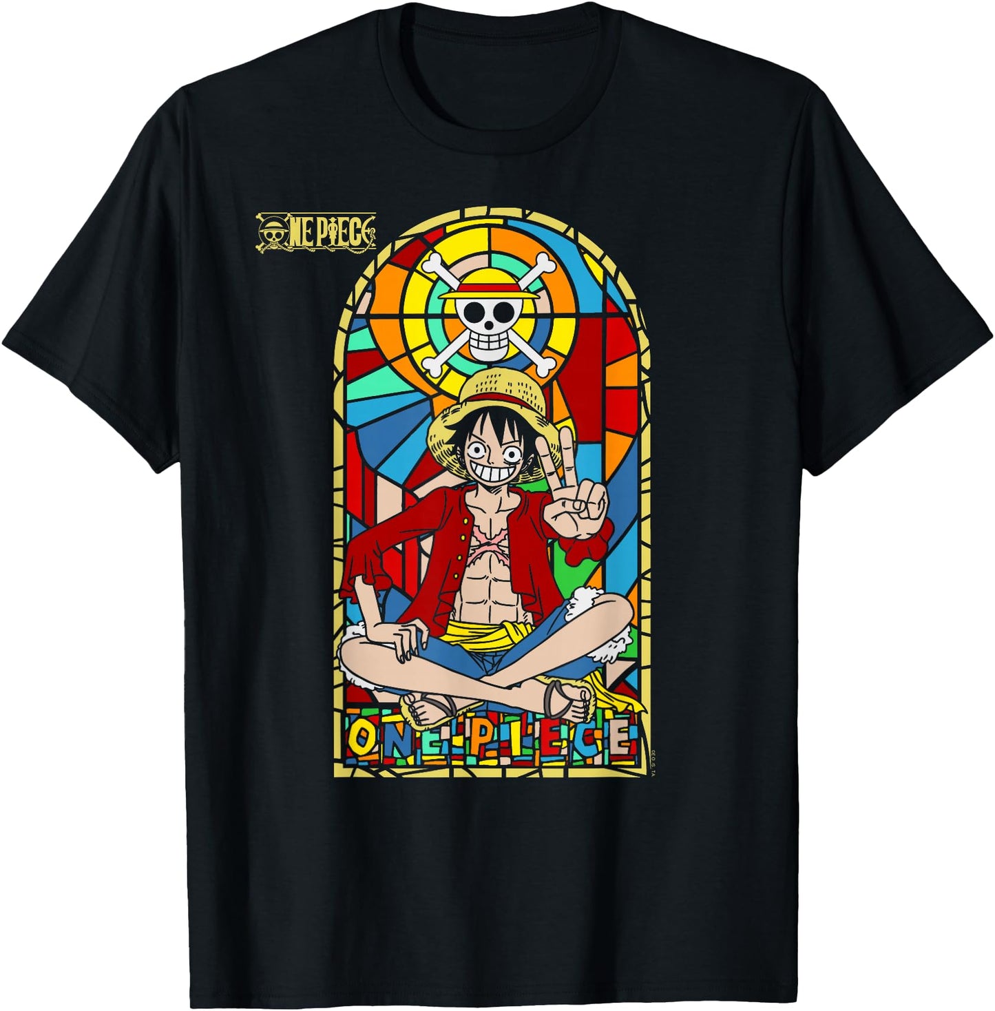 One Piece Anime Monkey D. Luffy Stained Glass Window