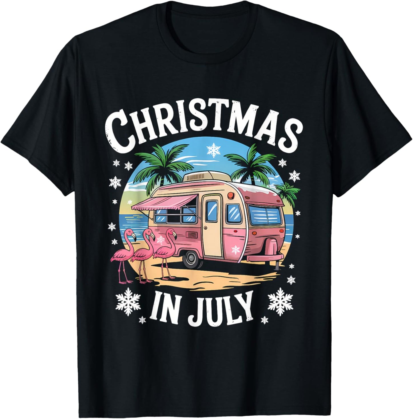 Christmas In July Flamingo Trailer Summer Xmas Camper
