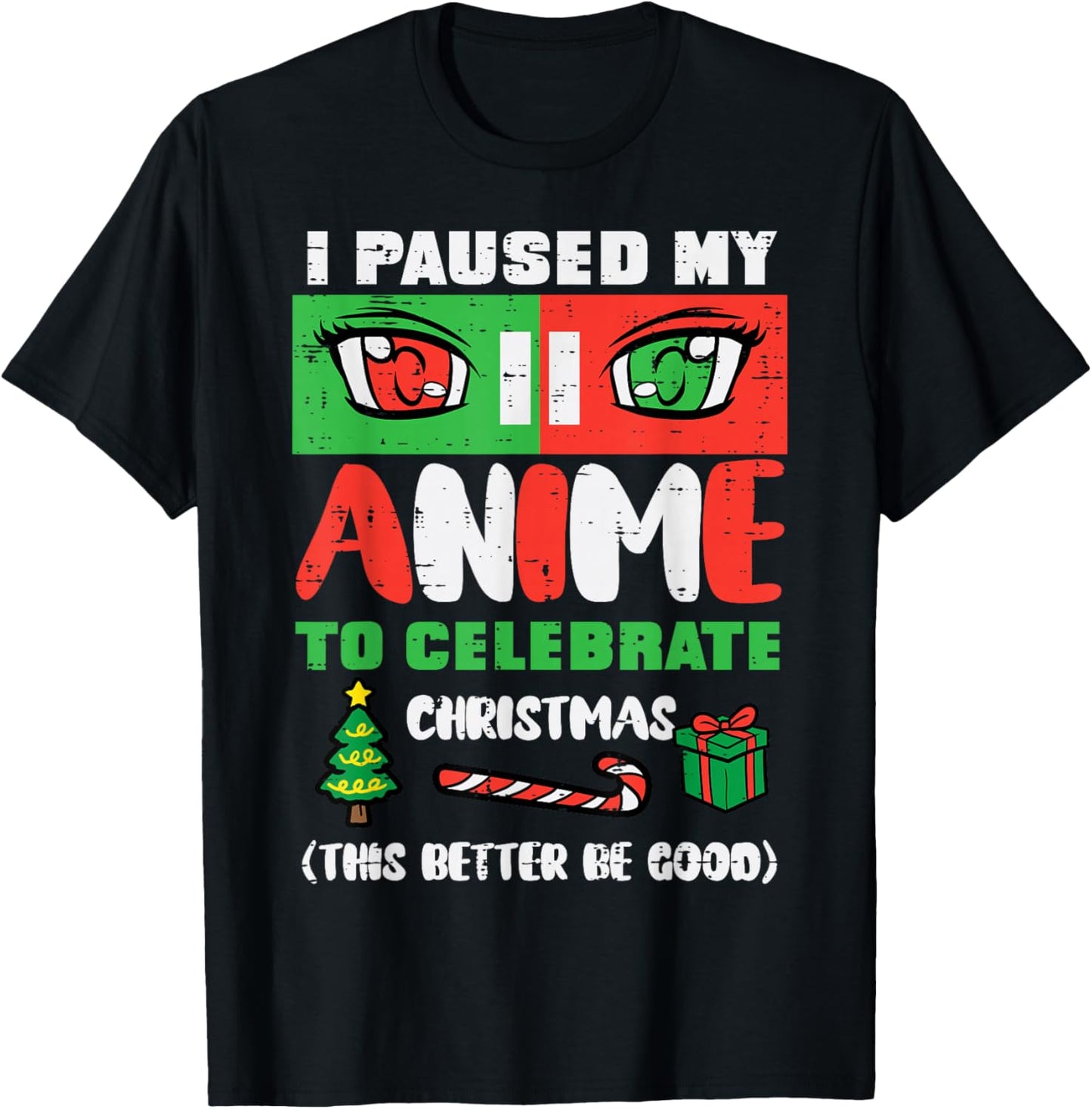 Paused Anime Celebrate Christmas Xmas Men Boys Kids Women