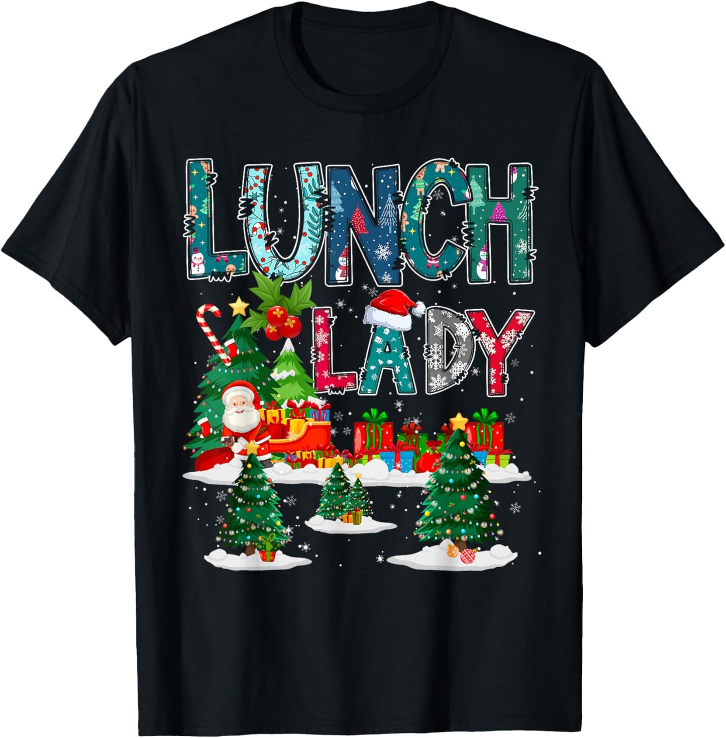 Lunch Lady Santa Claus Christmas Tree Ornaments Xmas Holiday