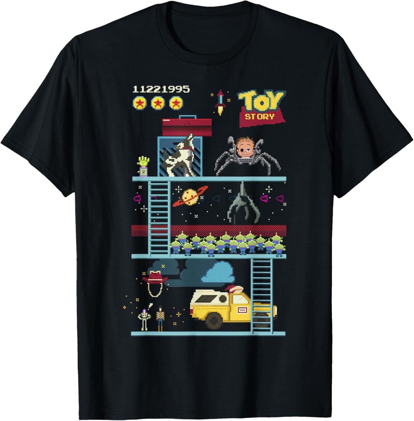 Disney Pixar Toy Story 8-Bit Video Game Scene
