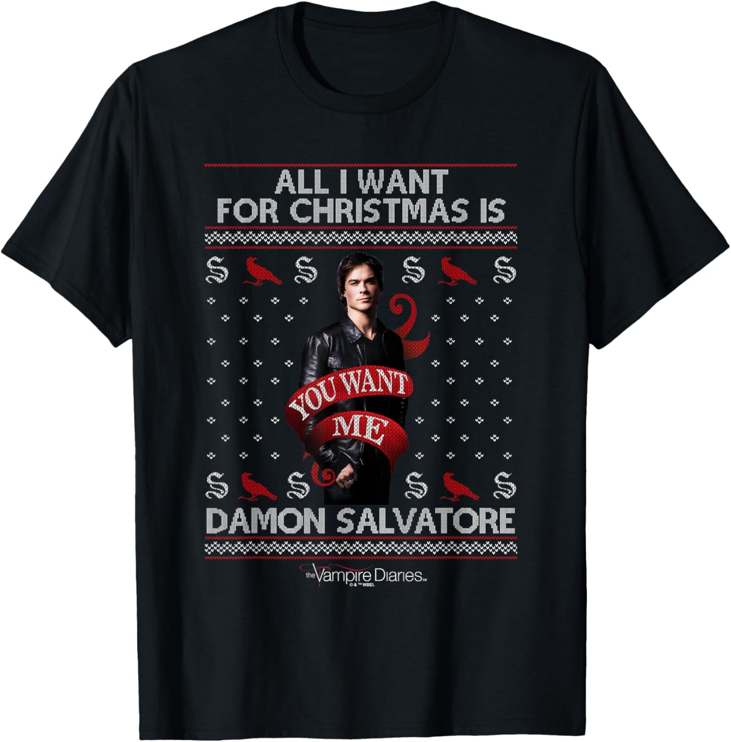 All I Want for Christmas is Damon Salvatore T-Shirt