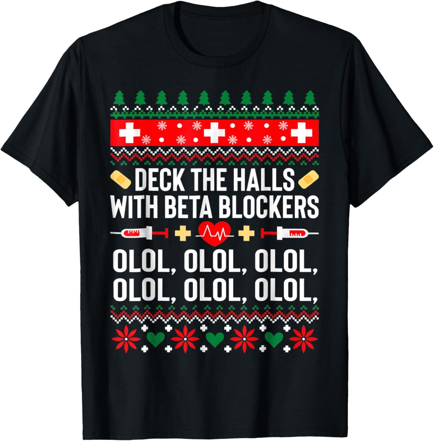Deck the Halls with beta blockers Nurse Christmas Ugly Xmas