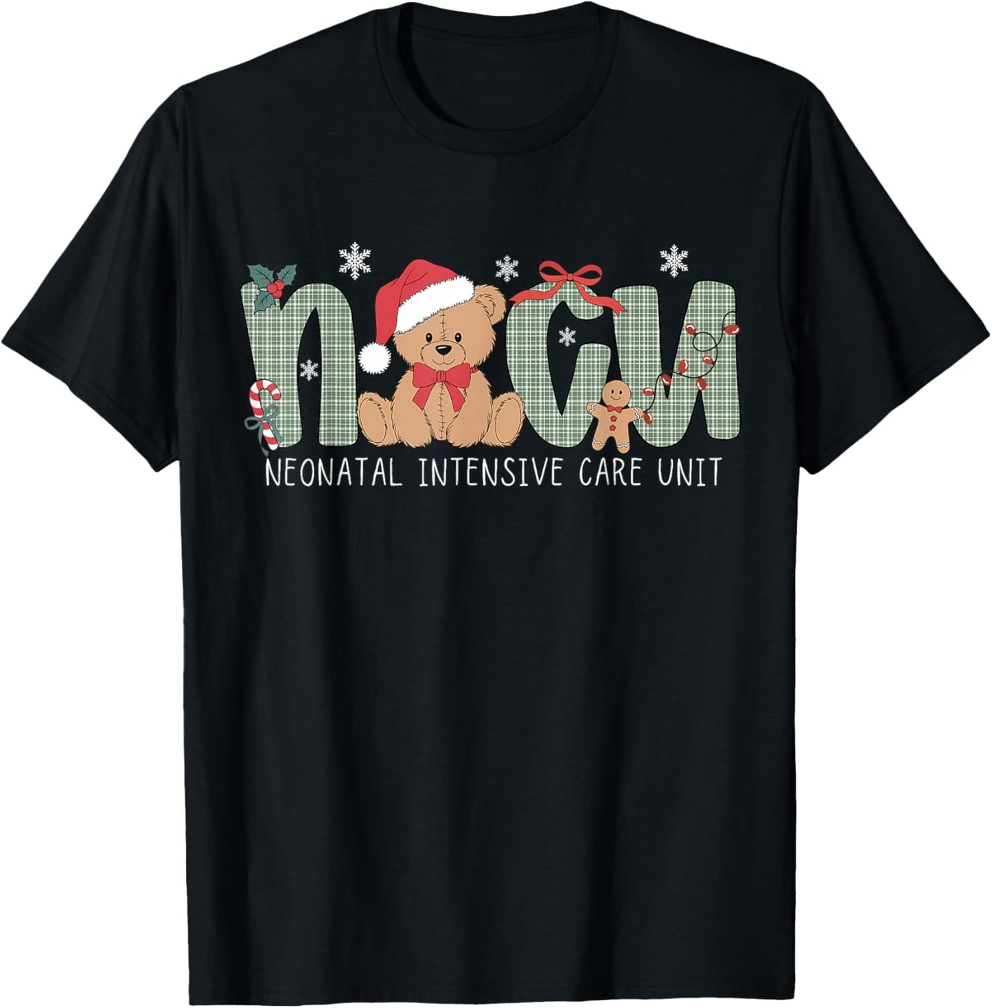 NICU Nurse Xmas Cute Bear Neonatal Intensive Care Unit Women