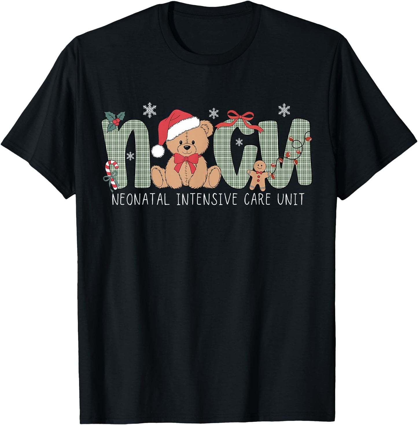 NICU Nurse Xmas Cute Bear Neonatal Intensive Care Unit Women