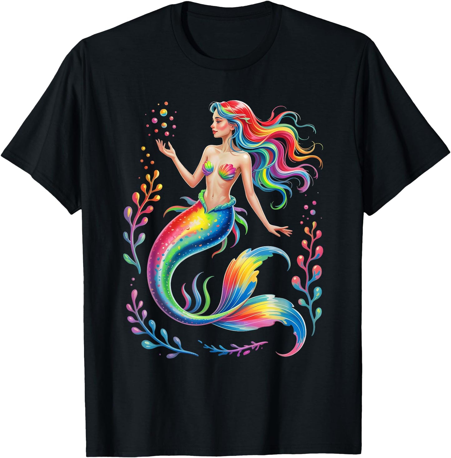 Mermaid Colorful Abstract Painting Art Graphic Motif women