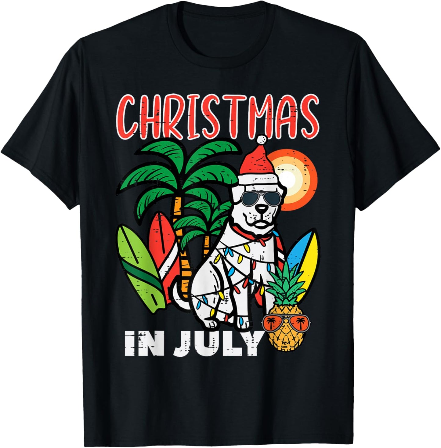 Christmas In July Dog Lover Beach Xmas Summer Men Women Kids