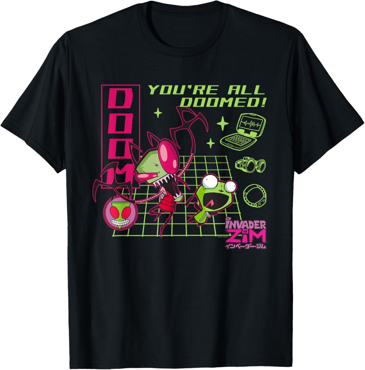Invader Zim You're All Doomed Y2K Cartoon