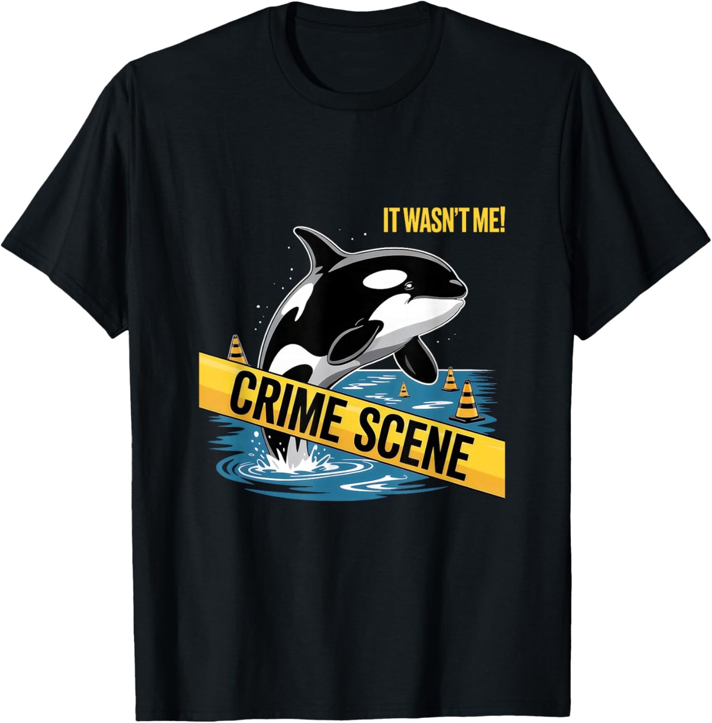 Orca Killer Whale Crime Scene Ocean T-Shirt