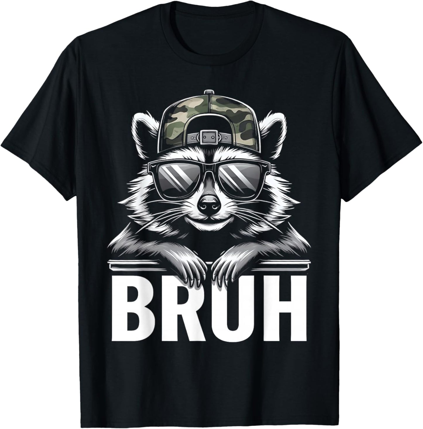 Bruh Raccoon Trash Racoon Camo Hat Youth Teens Kids Slang