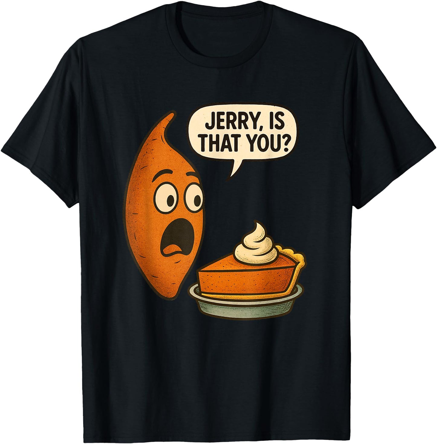 Funny Sweet Potato Cartoon Thanksgiving Pie Dessert
