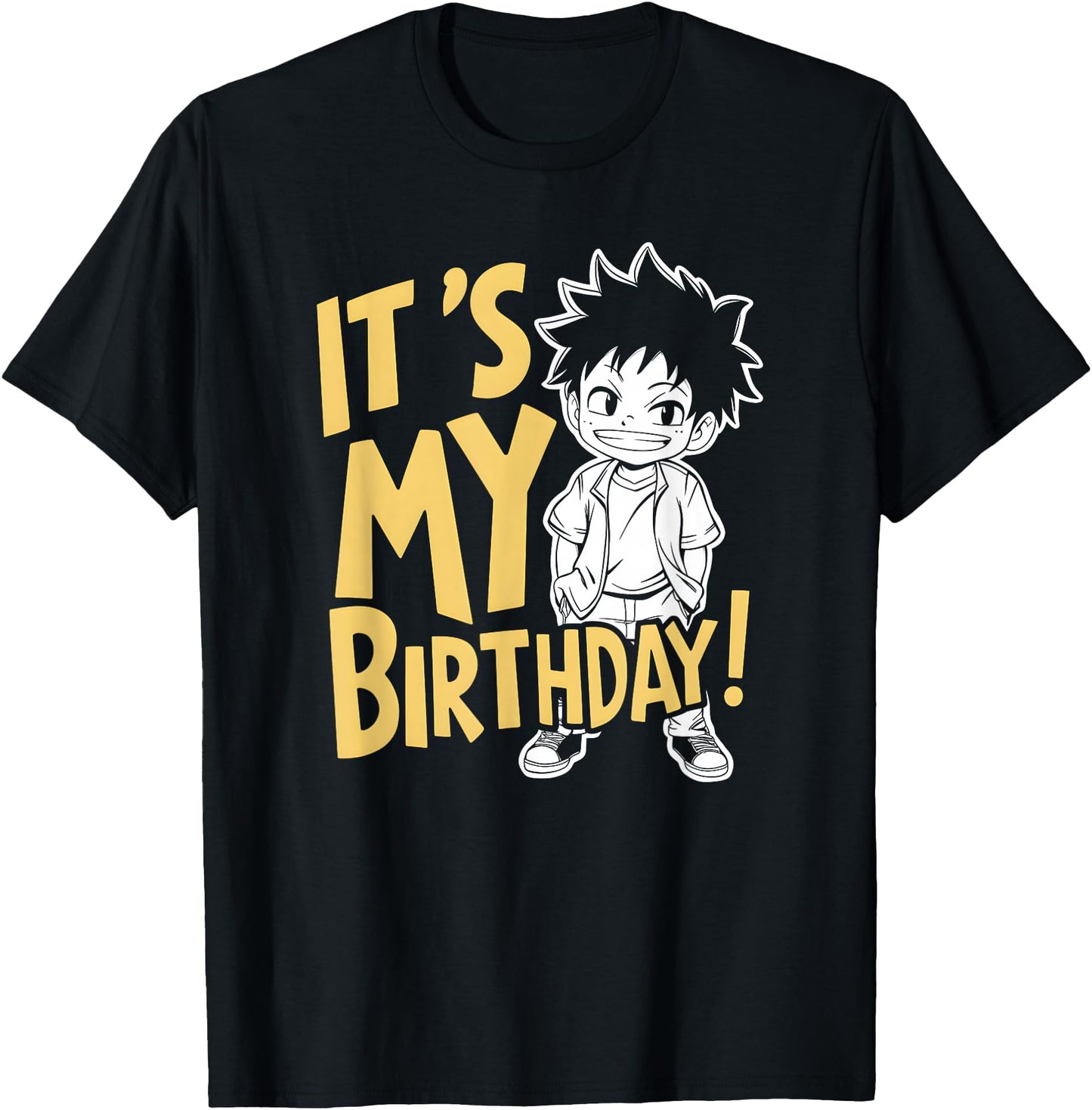 Kawaii Anime Boy It's My Birthday Anime Manga Cartoon Bday