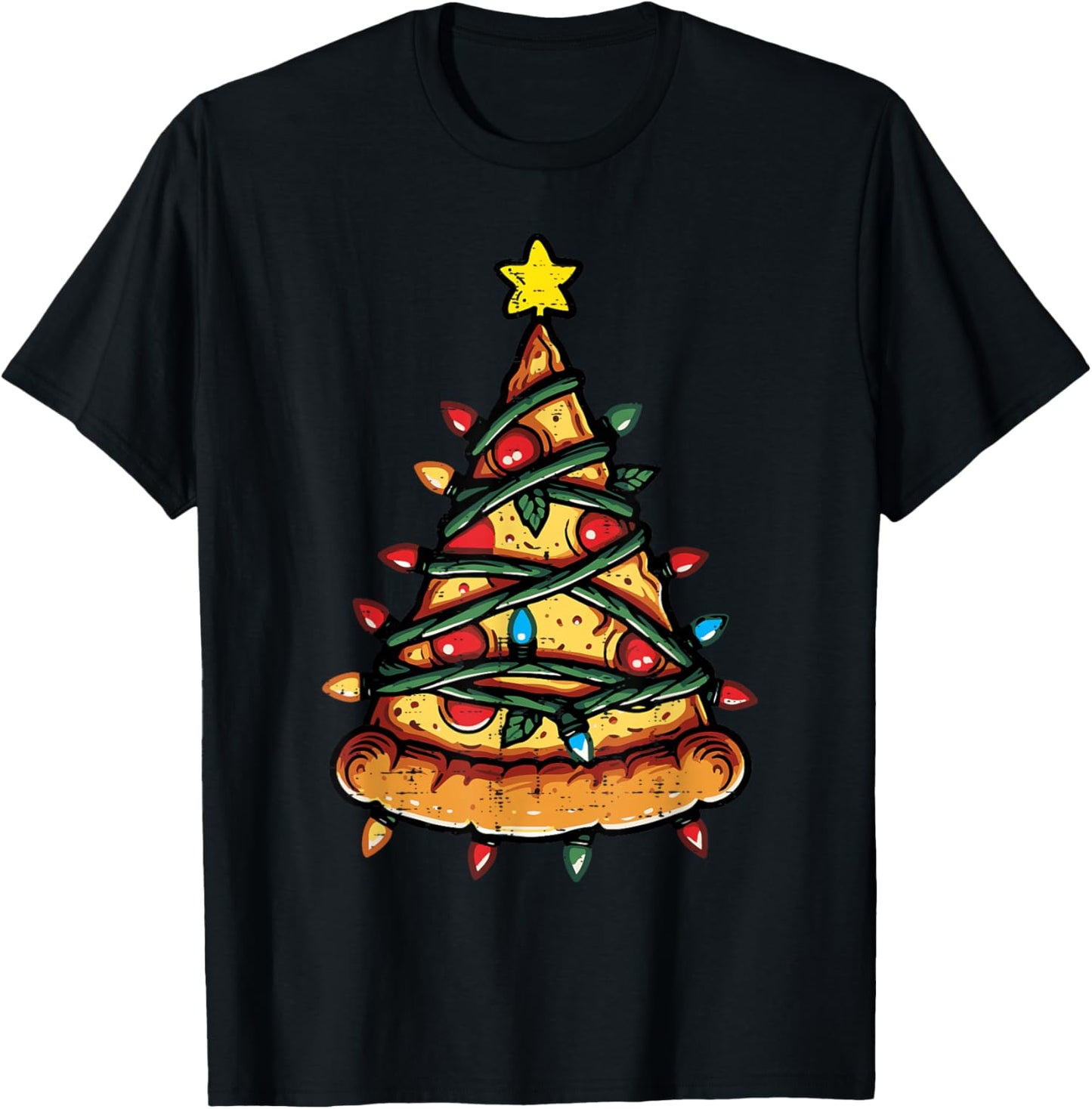 Christmas Pizza Xmas Tree Funny Xmas Food Men Women Kids