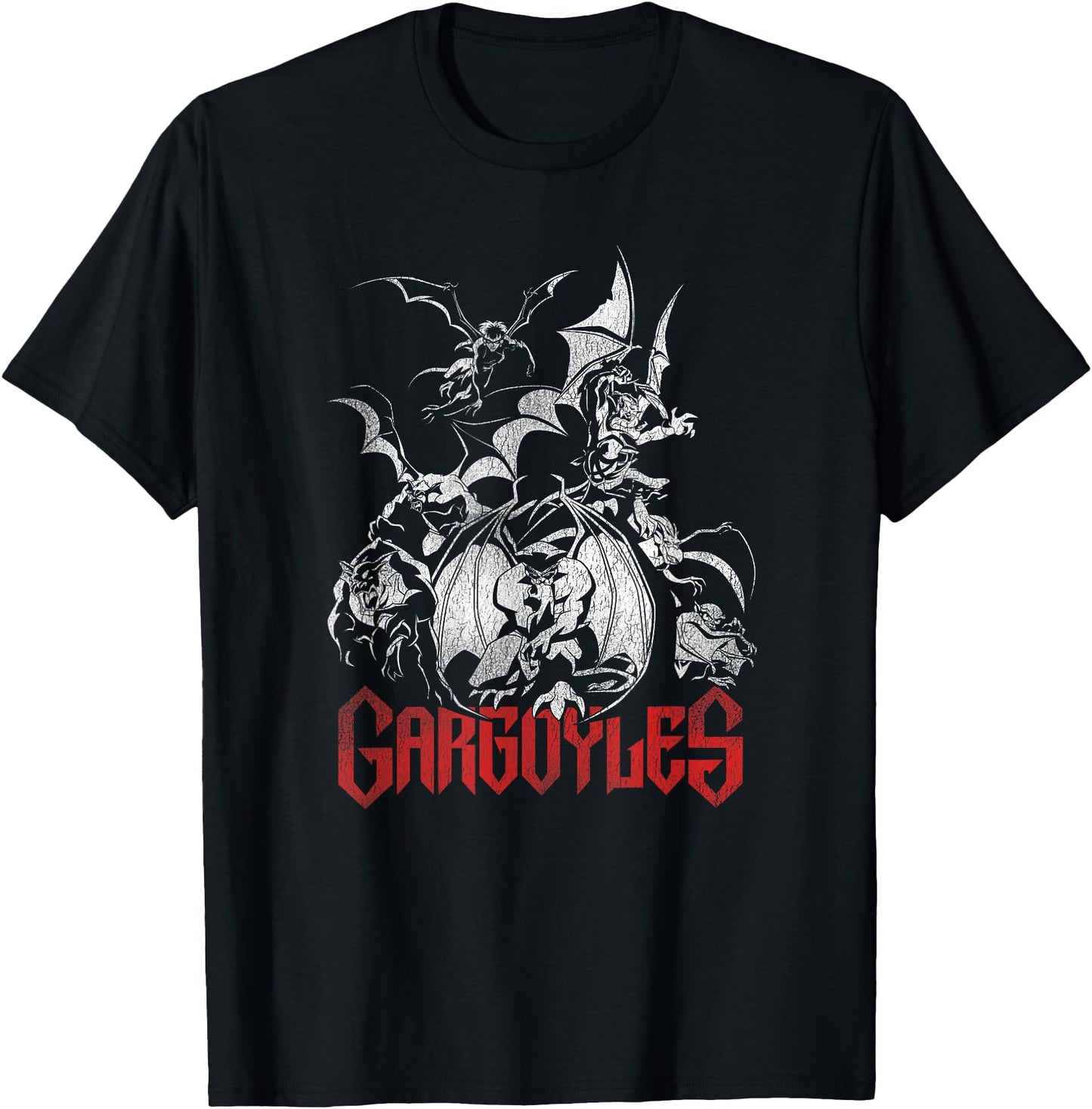 Disney Gargoyles Flying Group Red Logo