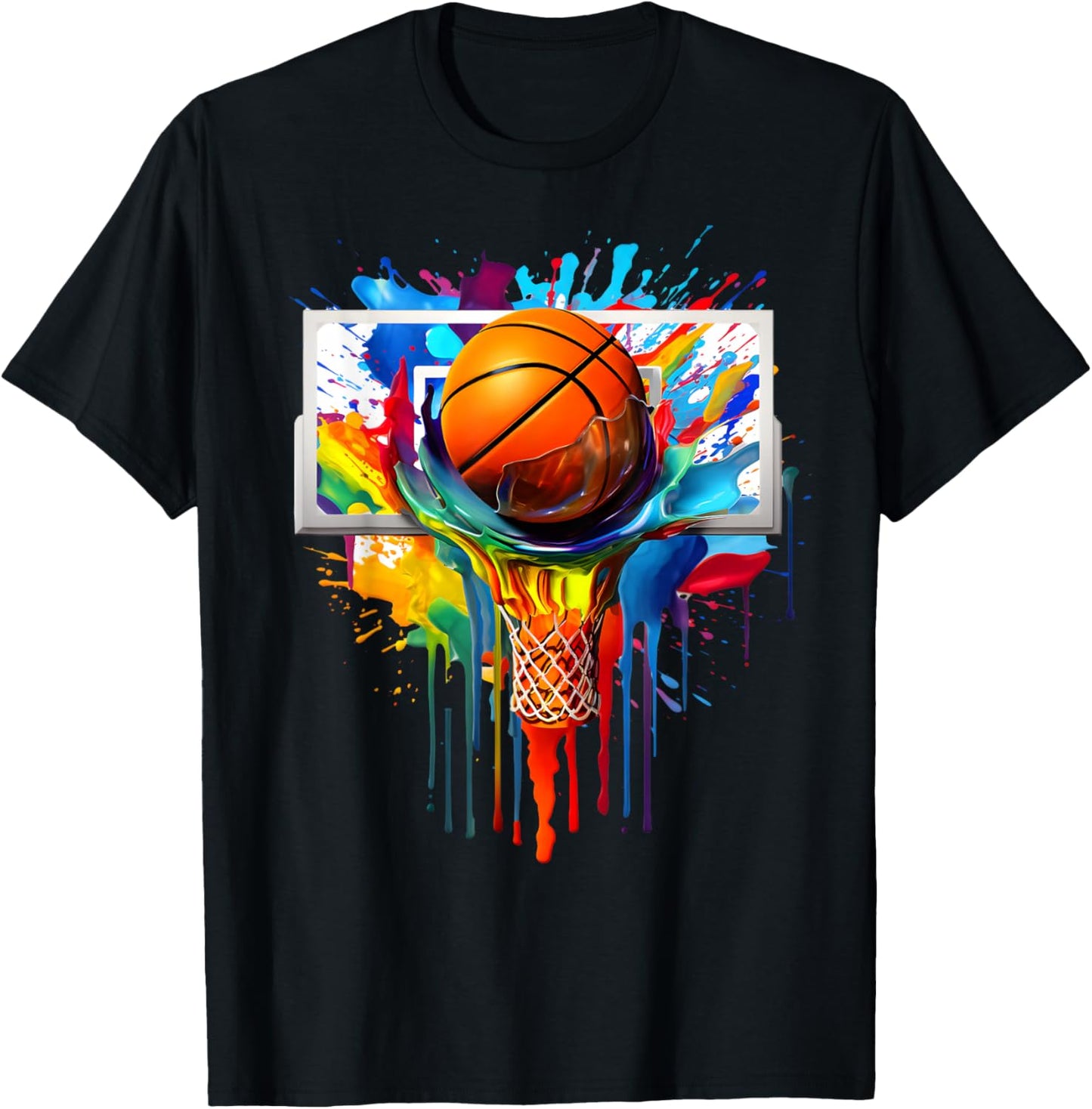 Colorful Basketball Tie Dye Color Splash Hoop Net Slam Dunk