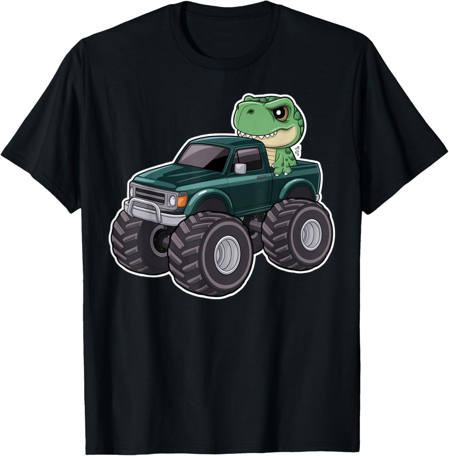 Cute Chibi Monster Truck With T-Rex