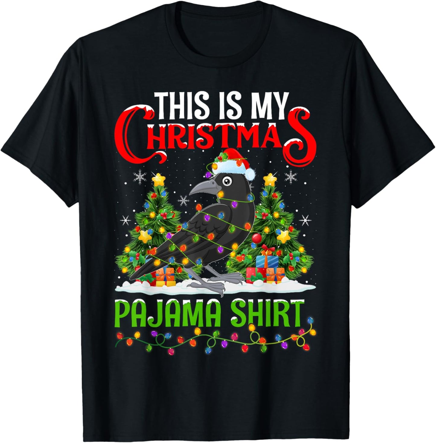 Raven Xmas Lights This Is My Christmas Pajama
