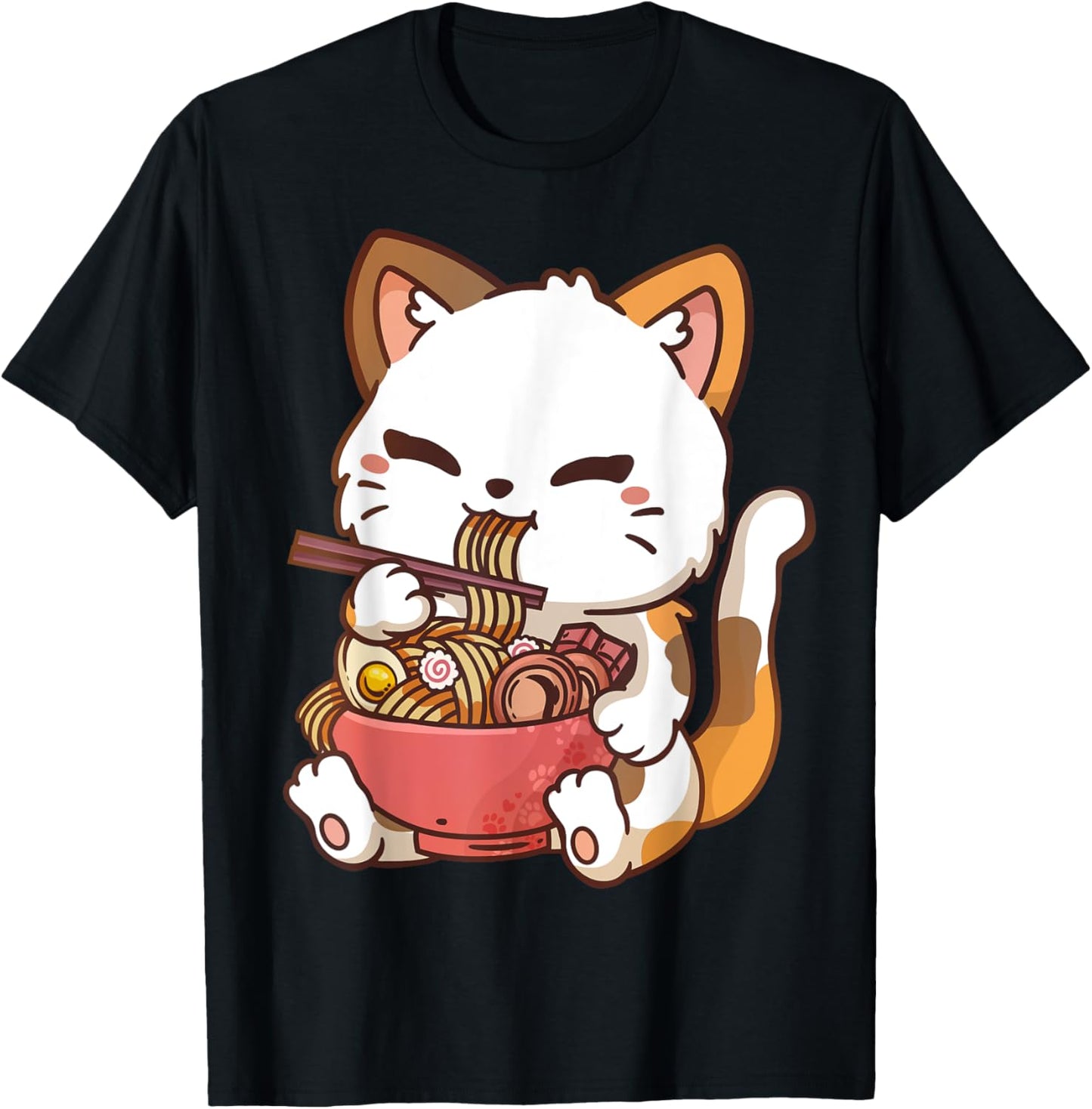 Ramen Cat Anime Kawaii Cat Eating Ramen